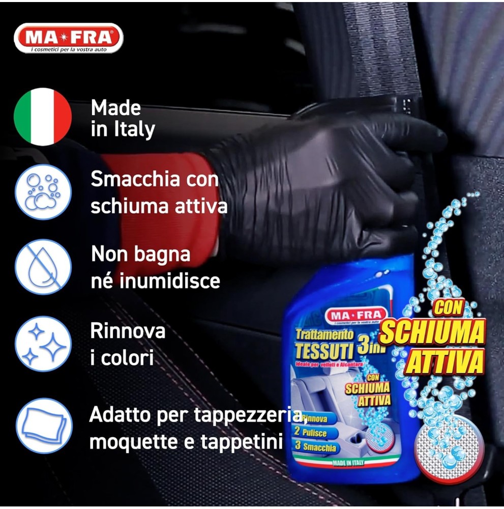 MA-FRA Trattamento Tessuti 3in1 H0540 – confezione smacchiatore alcantara auto