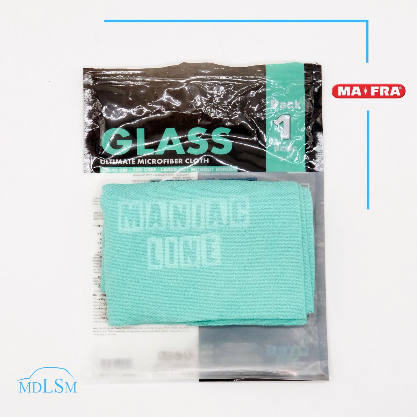 MAFRA GLASS ULTIMATE MICROFIBER CLOTHS MICROFIBRA PULIZIA VETRI PROFESSIONALE