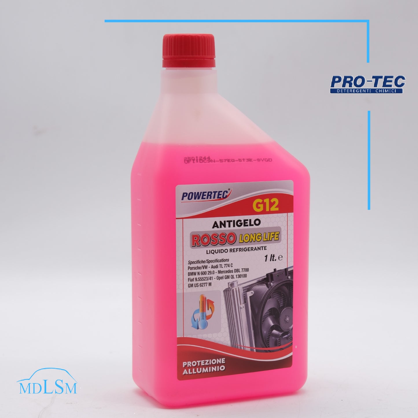 POWERTEC LIQUIDO ANTIGELO ROSSO G12 LONG LIFE 1L "PW2608"