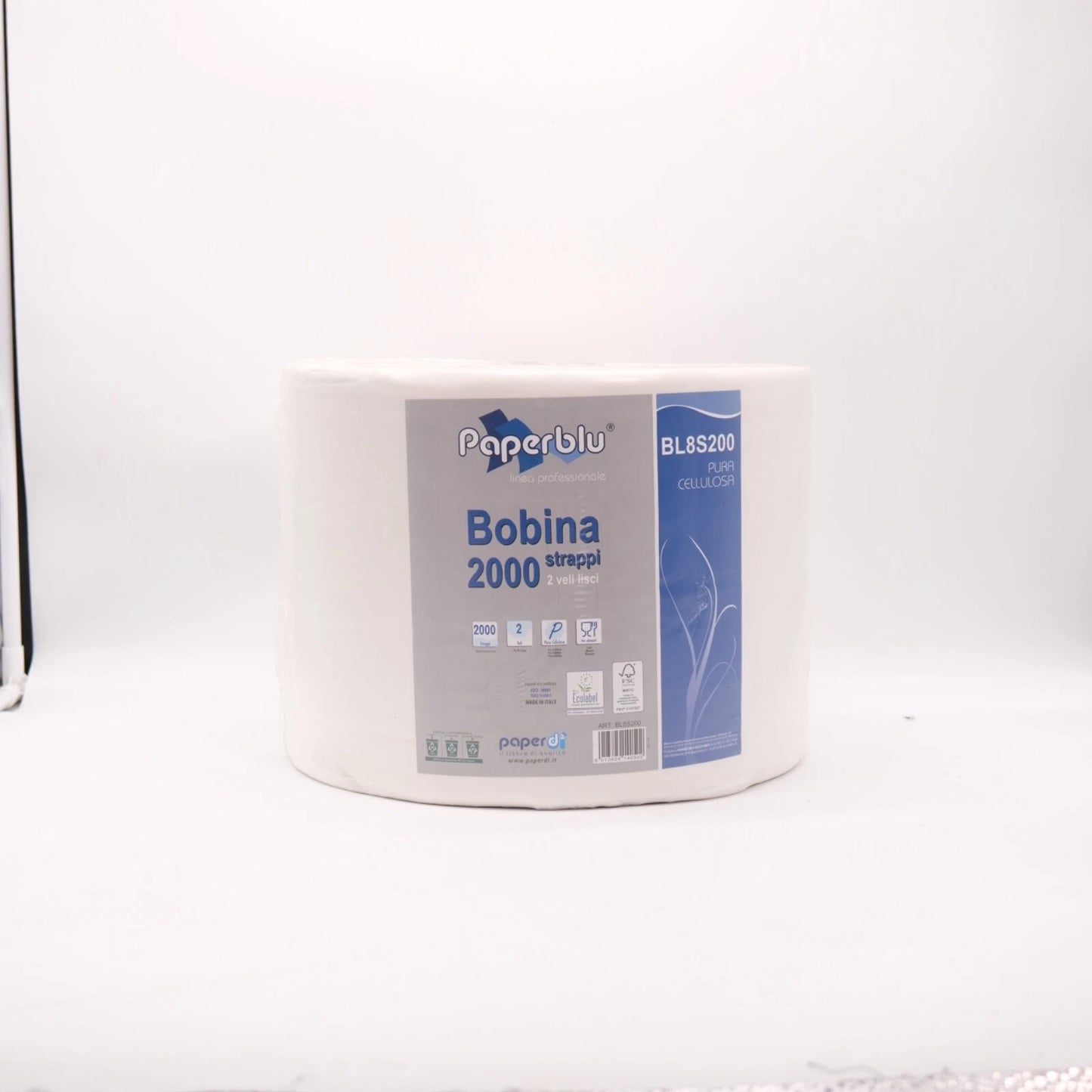 Bobina Carta 2000 Strappi 5kg Maxi Pura Cellulosa Due Veli Rotolone Rotoloni | LS Motors | LS Motors