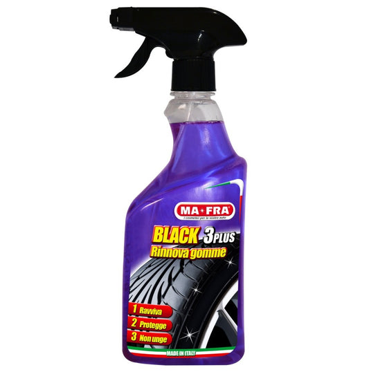 MA-FRA Black 3 Plus Renews and Protects Tyres Black Tyres Practical and Fast