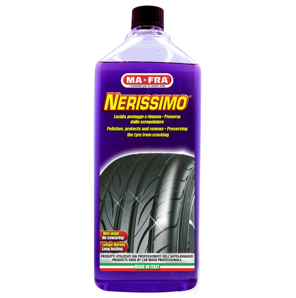MA-FRA Nerissimo Cleans Polishes and Revives Black Tyre Liquid 1l