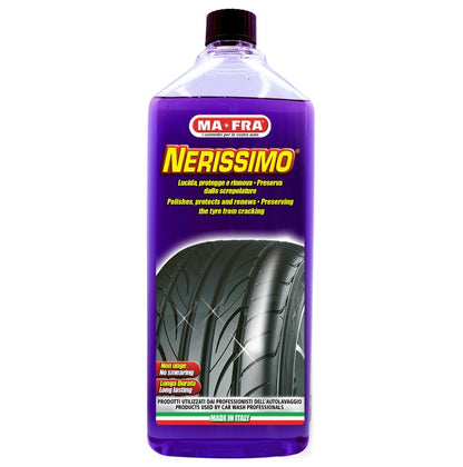 MA-FRA Nerissimo Cleans Polishes and Revives Black Tyre Liquid 1l
