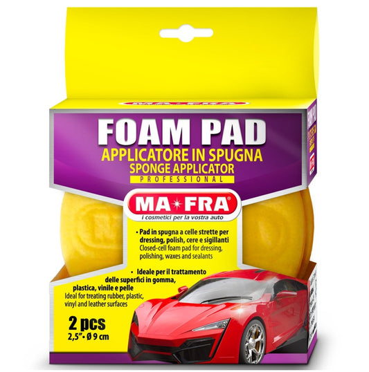 MA-FRA Foam Pad Soft Microfiber Applicator 2 Pieces for Polish and Wax