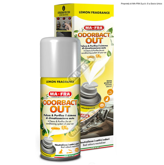 MA-FRA Odorbact Out Lemon Spray Purifies Car Interior from Bad Odours