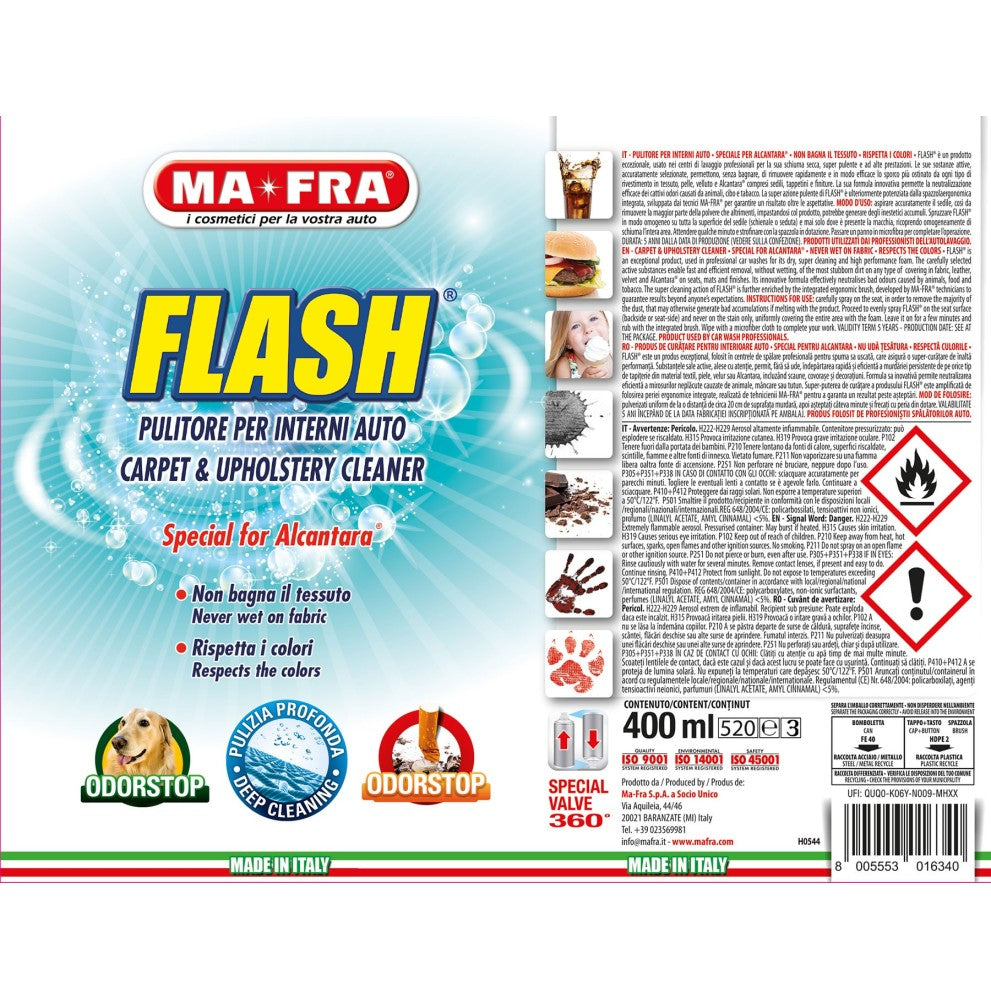 MA-FRA Flash Dry Interior Cleaner for Fabric and Alcantara Cars