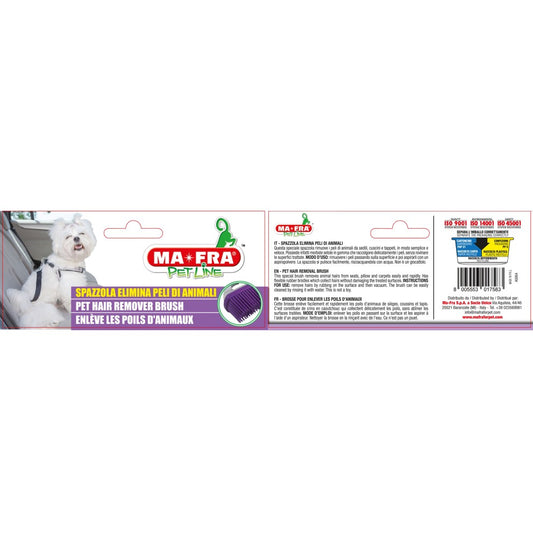 MA-FRA Rubber Brush for Car Removes Pet Hair Dogs and Cats