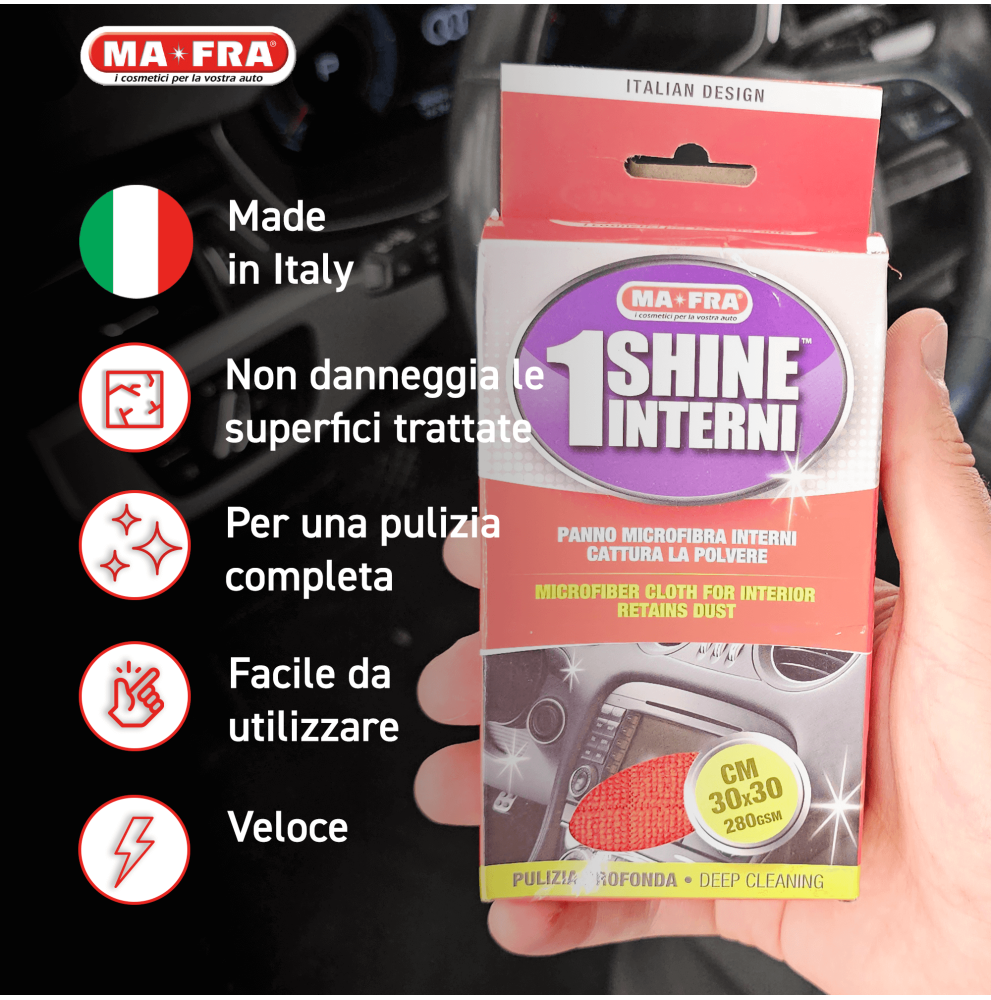 MA-FRA 1 Shine Interior Microfibre Cloth Dust Catcher 30x30cm
