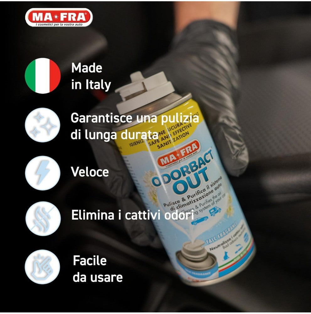 MA-FRA Odorbact Out Talc Cleans and Purifies Car Air Conditioning System