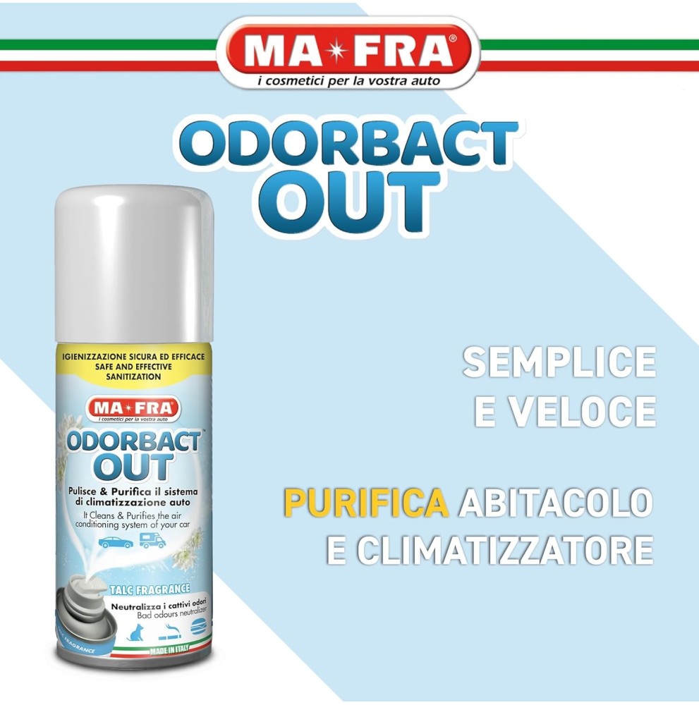 MA-FRA Odorbact Out Talc Cleans and Purifies Car Air Conditioning System