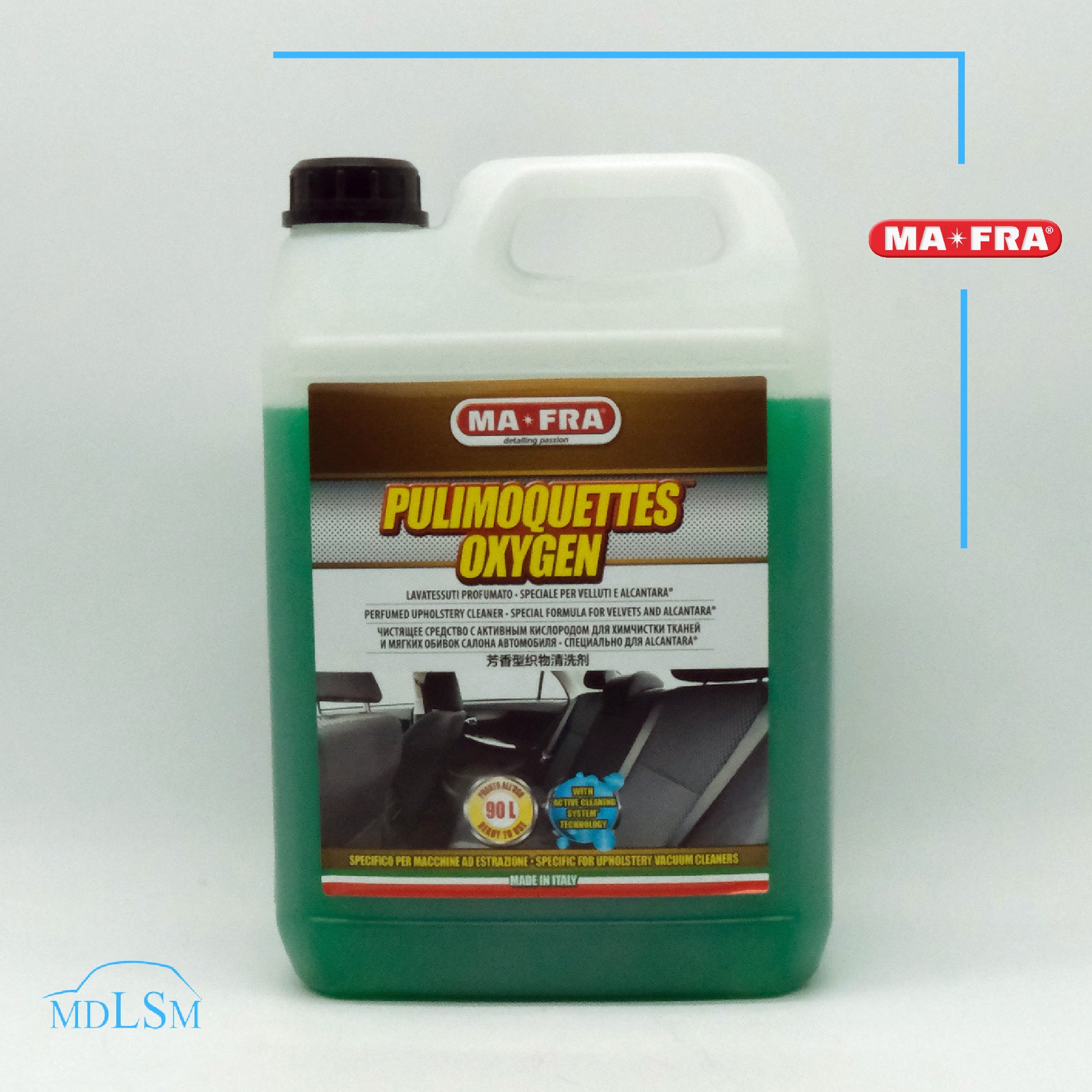 MA-FRA Pulimoquettes Oxygen Detergente Per Tessuto Velluto Interno Auto 4500 ML | MA-FRA | LS Motors