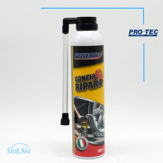 POWERTEC GONFIA E RIPARA IDEALE PER AUTO SPRAY 300ML RIPARA FORATURA PW0111