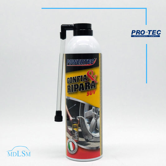 POWERTEC GONFIA E RIPARA IDEALE PER AUTO SUV SPRAY 500ML RIPARA FORATURA PW0111