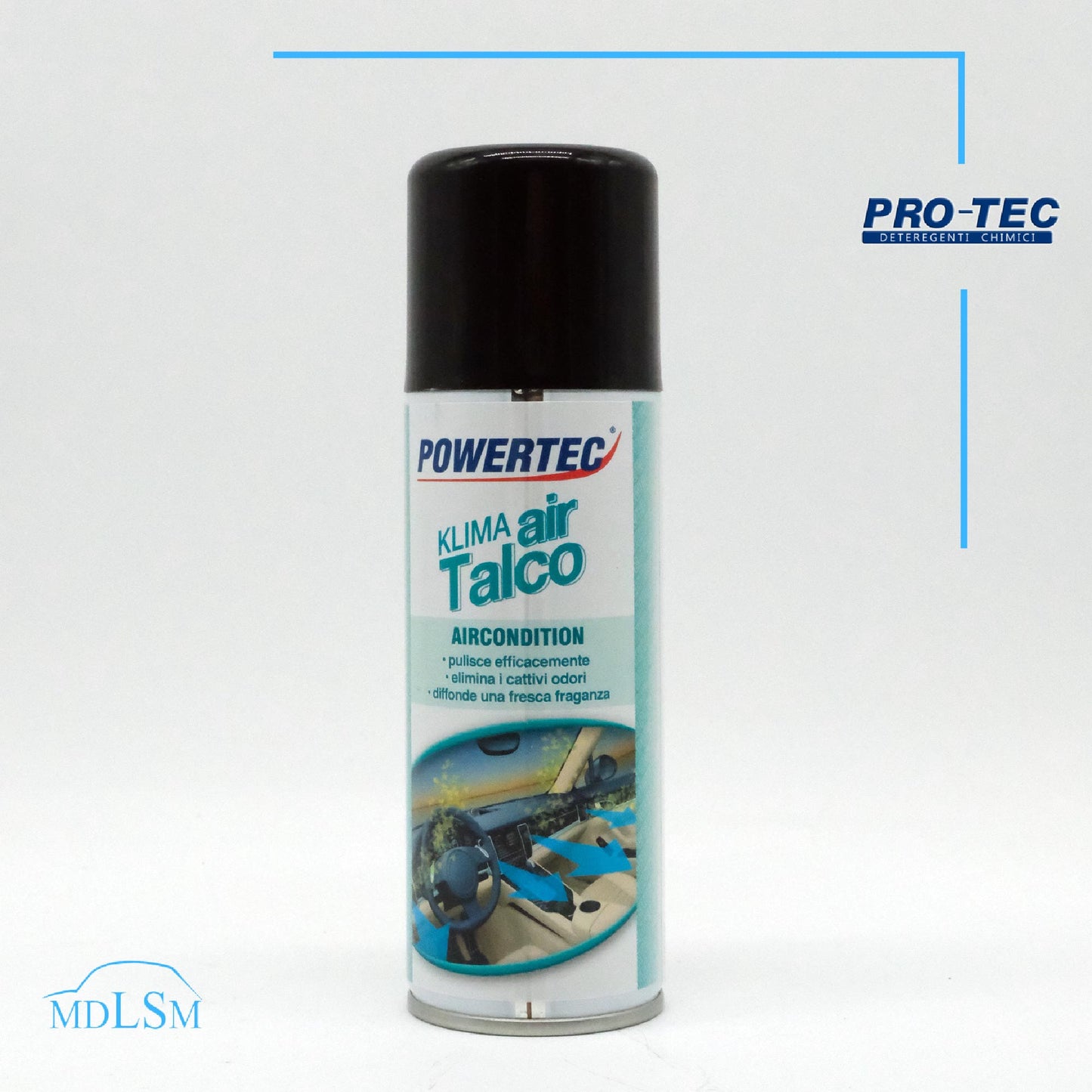 POWERTEC KLIMA AIR TALCO ELIMINA CATTIVI ODORI E BATTERI DIFFONDE FRESCHEZZ
