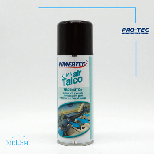 POWERTEC KLIMA AIR TALCO ELIMINA CATTIVI ODORI E BATTERI DIFFONDE FRESCHEZZ