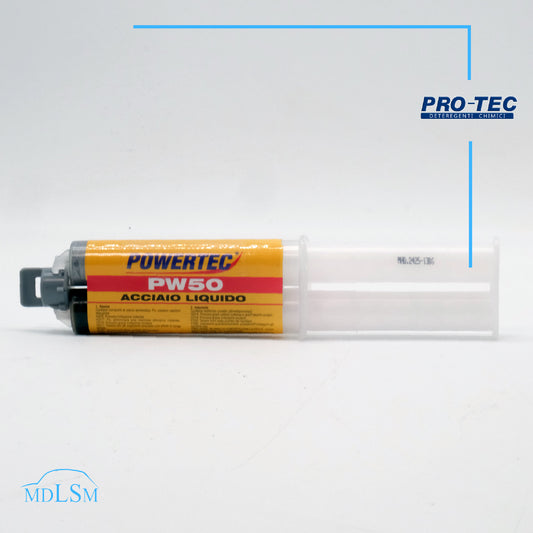 POWERTEC - ACCIAIO LIQUIDO PW50 PERFETTO PER INCOLLARE PARTI METALLICHE "PW1108"