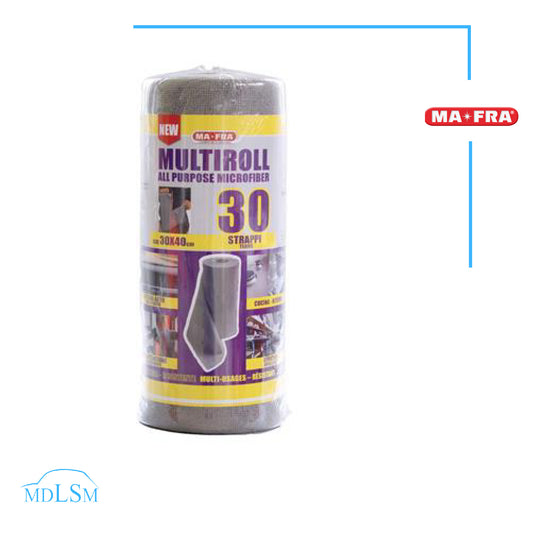 MA-FRA Rotolo Panni Microfibra Multiuso 30 Strappi 30x40cm Pulizia Auto Officina | MA-FRA | LS Motors