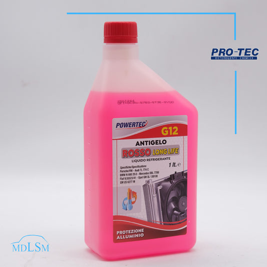 POWERTEC LIQUIDO ANTIGELO ROSSO G12 LONG LIFE 1L "PW2608"