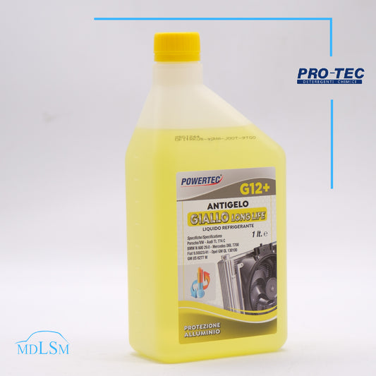 POWERTEC - LIQUIDO ANTIGELO REFRIGERANTE GIALLO LONG LIFE 1L G12+ - PW1812