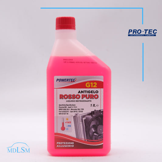 POWERTEC - LIQUIDO ANTIGELO REFRIGERANTE ROSSO PURO G12 1L - PW1502