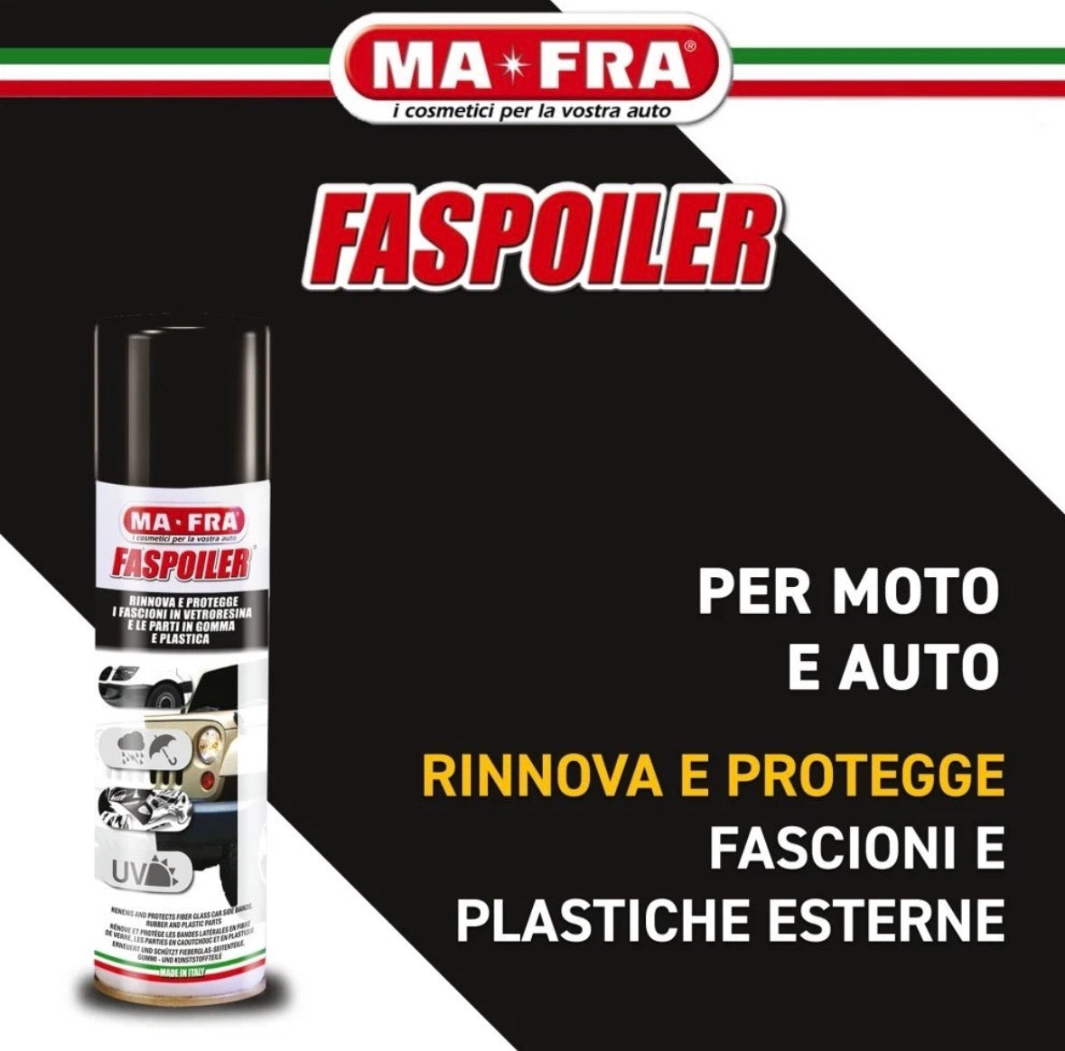 MA-FRA - Faspoiler Spray Rinnova e Protegge Paraurti Fascioni e Plastiche Auto | MA-FRA | LS Motors