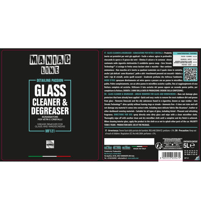 MAFRA MANIAC LINE GLASS CLEANER & DEGREASER SGRASSA E ELIMA CALCARE "MF121"