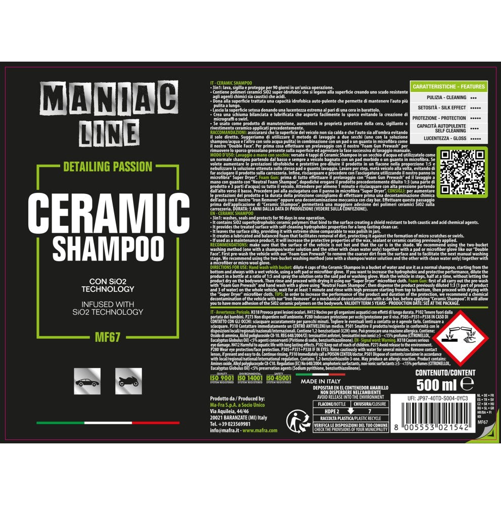 MA-FRA Ceramic Shampoo - Vista prodotto