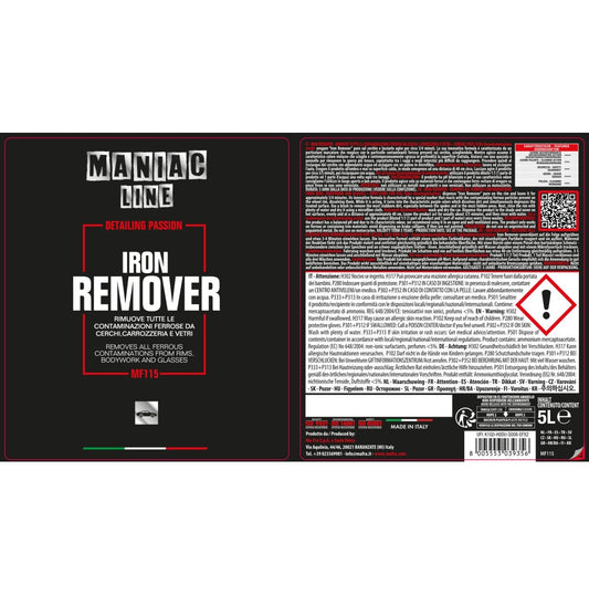 MA-FRA Maniac Line Iron Remover Decontaminante Cerchi Carrozzeria e Vetri Mf115 | MA-FRA | LS Motors