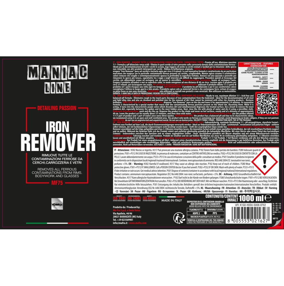 MA-FRA Iron Remover - Vista prodotto