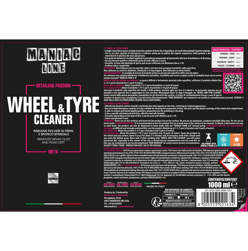 MA-FRA Wheel & Tyre Cleaner - Vista prodotto