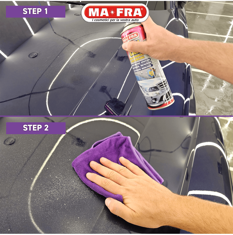 MA-FRA 3Shine tre panni microfibra multiuso pulizia auto moto detailing