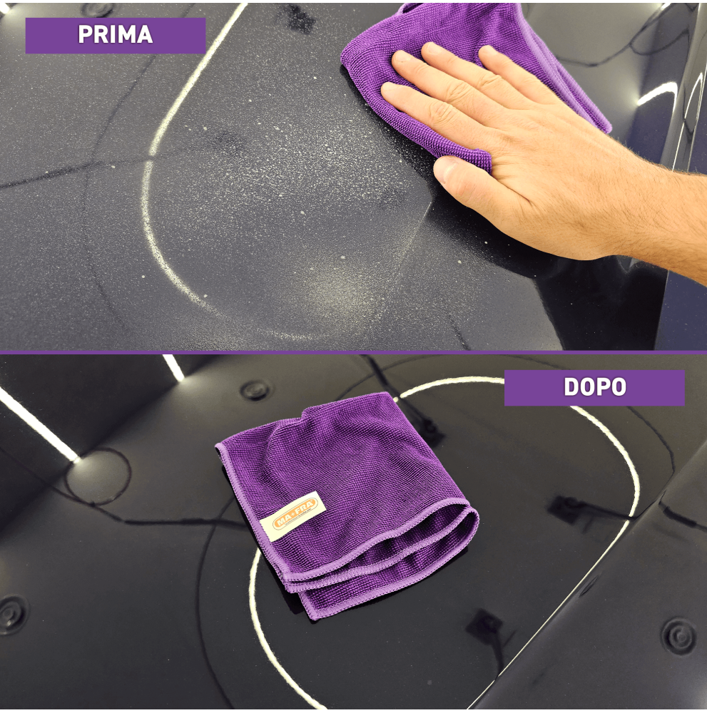 3Shine MA-FRA set panni microfibra uso su interni cruscotto sedili auto