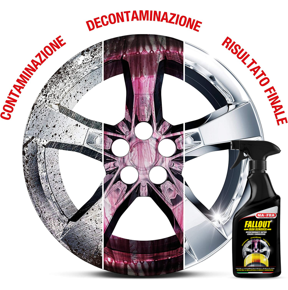 MA-FRA Fallout 500ml spray fronte bottiglia pulitore cerchi decontaminante