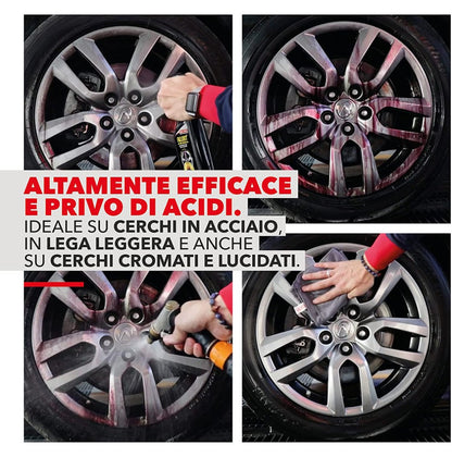 MA-FRA Iron Remover decontaminante cerchi lega e acciaio uso professionale car detailing
