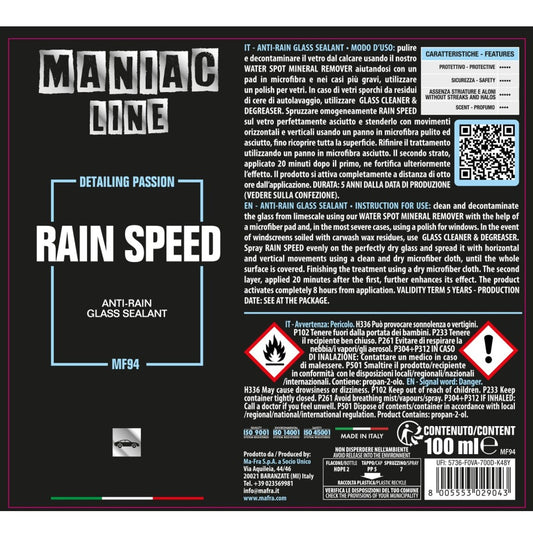 MA-FRA Rain Speed - Vista prodotto